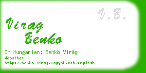 virag benko business card