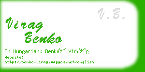 virag benko business card